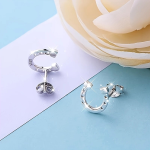 Orecchini a Forma di Ferro di Cavallo in Argento Sterling 925