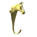 Sartore Portabriglie Testa di Cavallo in vero ottone pesante lucidata a mano 15 cm