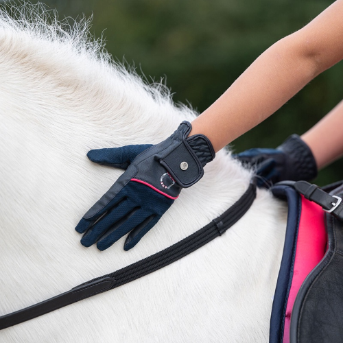 HKM Kids Guanti da Equitazione da Bambini modello Aymee